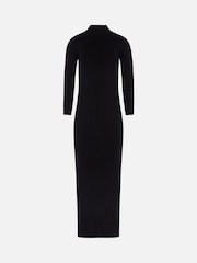 Because Of Alice Black Fine Knit Maxi Dress - Image 6 of 6