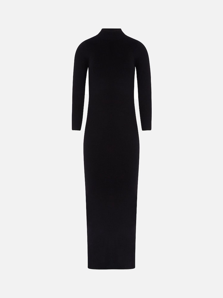 Because Of Alice Black Fine Knit Maxi Dress - Image 6 of 6
