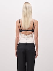 Because Of Alice Cream Tailored Bra Detail Bustier - Image 2 of 6
