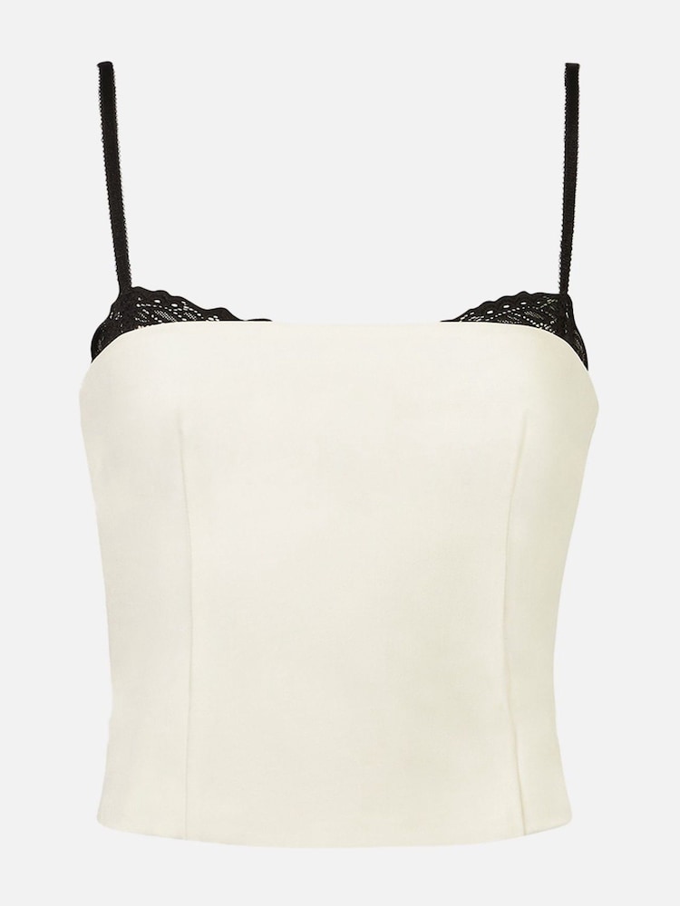 Because Of Alice Cream Tailored Bra Detail Bustier - Image 6 of 6