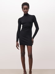 Because Of Alice Charcole Black Fine Knit Maxi Dress - Image 1 of 6