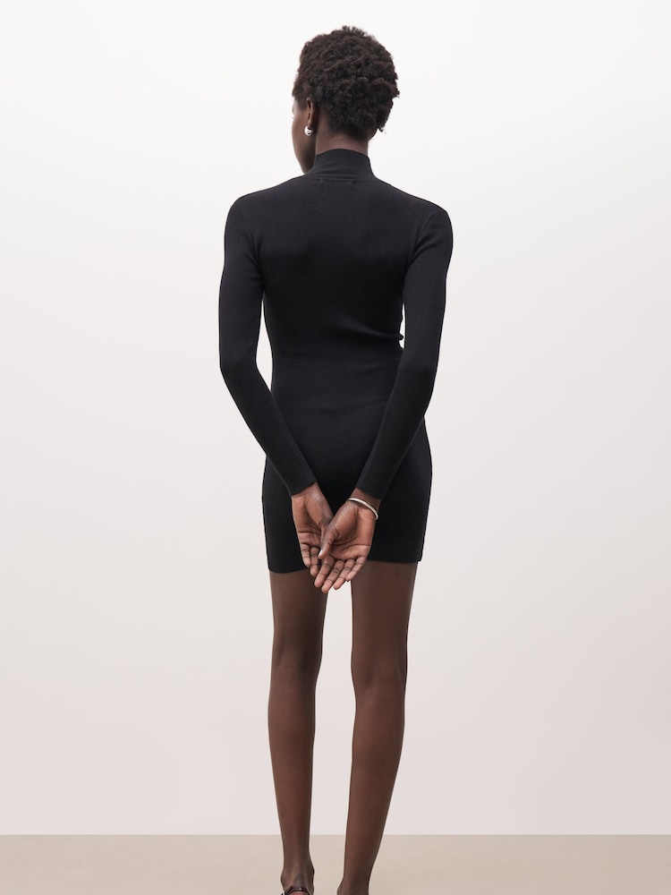 Because Of Alice Charcole Black Fine Knit Maxi Dress - Image 2 of 6