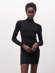 Because Of Alice Charcole Black Fine Knit Maxi Dress - Image 5 of 6