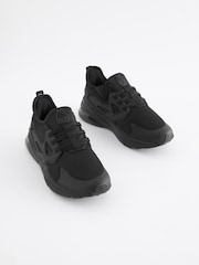 Black/White Wide Fit (G) Pull On Trainers - Image 1 of 5