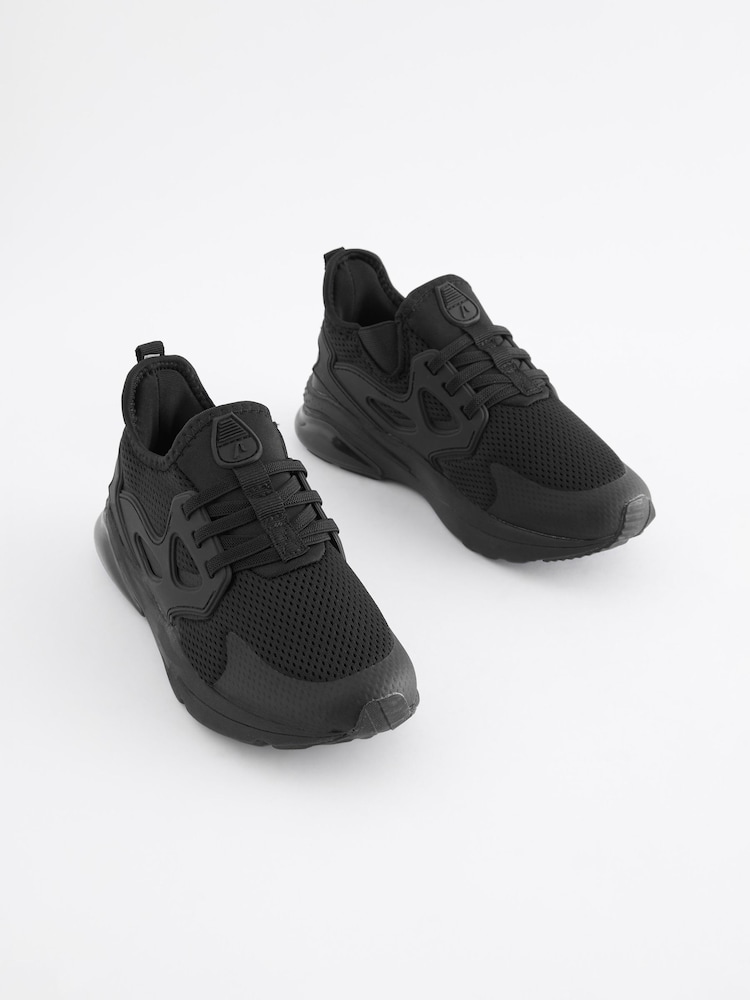 Black/White Wide Fit (G) Pull On Trainers - Image 1 of 5