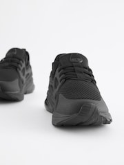 Black/White Wide Fit (G) Pull On Trainers - Image 3 of 5