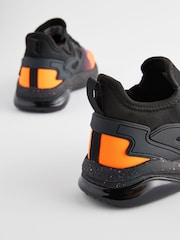 Orange/Black Wide Fit (G) Pull On Trainers - Image 4 of 6