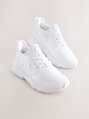 White Wide Fit (G) Pull On Trainers - Image 1 of 5
