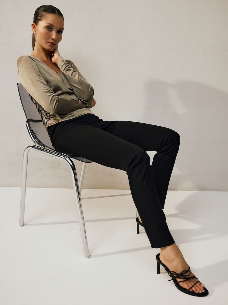 أسود - Skinny Sculpting Military Trousers - صورة 1 من 9