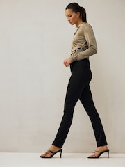 أسود - Skinny Sculpting Military Trousers - صورة 2 من 9