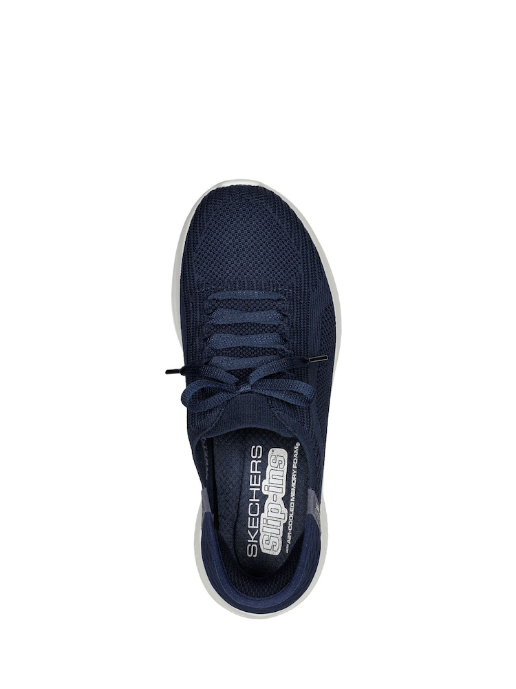 Skechers Blue Wide Fit Ultra Flex 3.0 Brilliant Trainers - Image 3 of 3