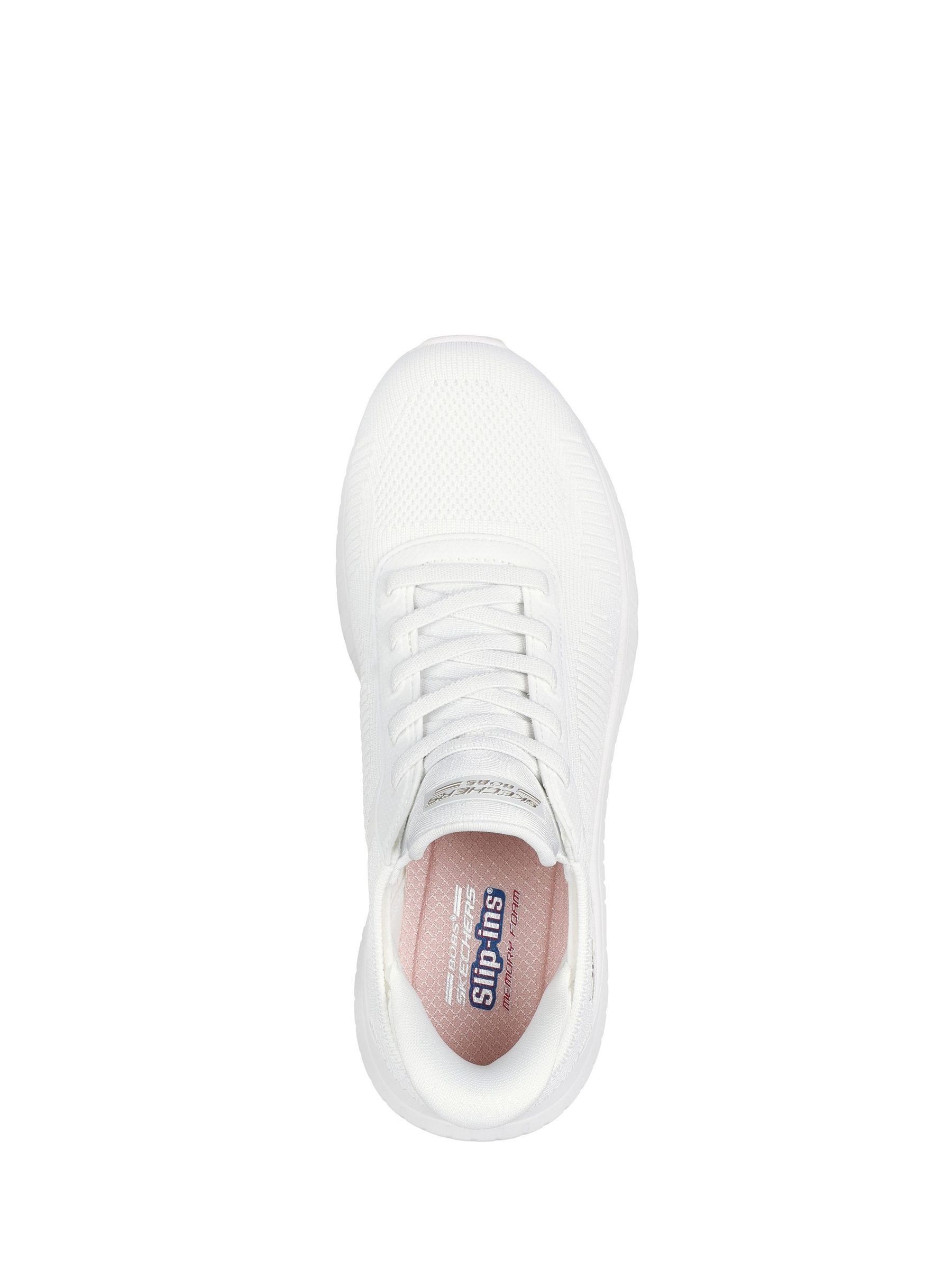 Buy Skechers White Wide Fit Slip-ins Bobs Sport Squad Chaos