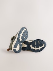 Green Khaki Touch Fastening Elastic Lace Trainers - Image 5 of 7