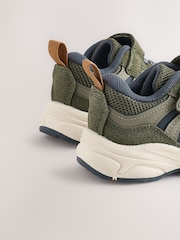 Green Khaki Touch Fastening Elastic Lace Trainers - Image 6 of 7