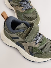 Green Khaki Touch Fastening Elastic Lace Trainers - Image 7 of 7