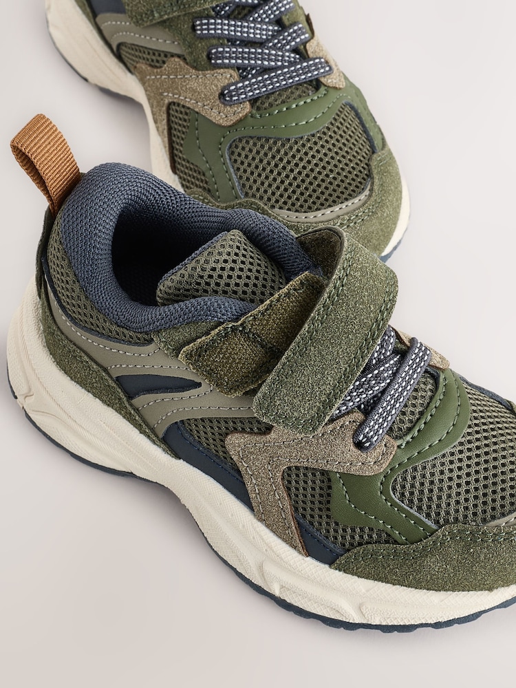 Green Khaki Touch Fastening Elastic Lace Trainers - Image 7 of 7 Green Khaki Touch Fastening Elastic Lace Trainers - Image 7 of 7