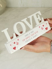 Personalised Hearts Wooden Ornament by PMC - Image 3 of 3