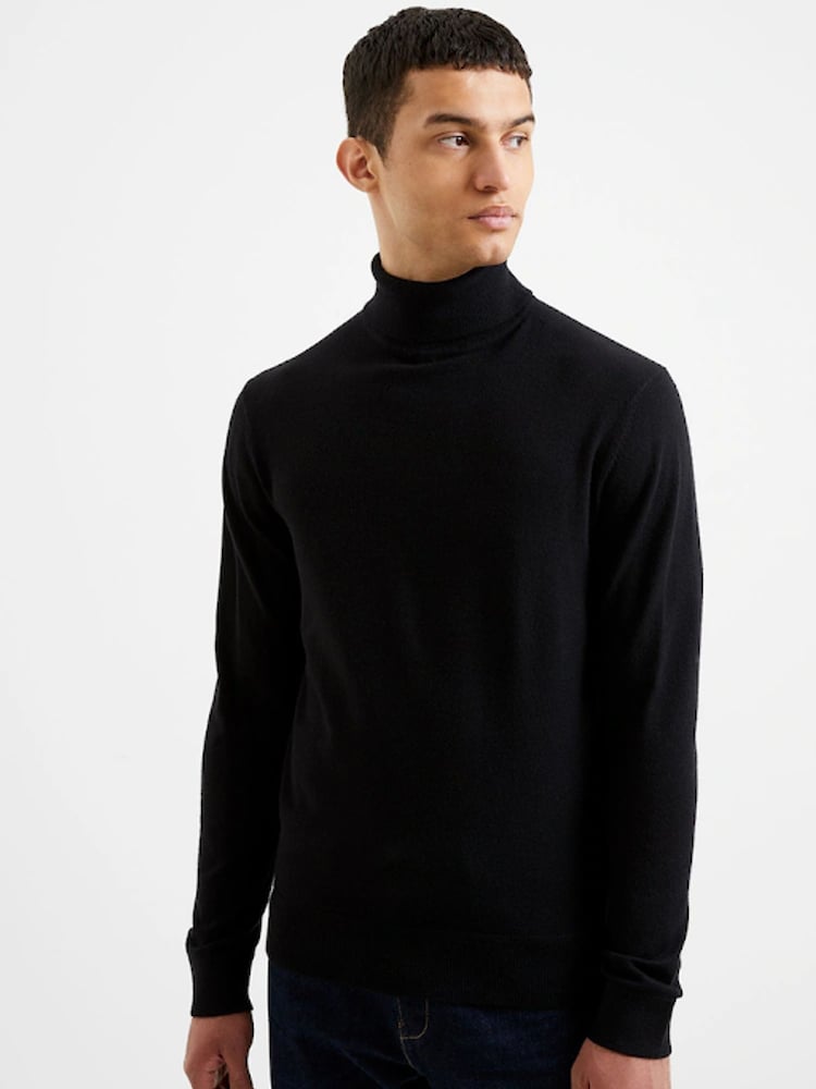 French Connection Black Supersoft Roll Neck Jumper - Image 1 of 4 French Connection Black Supersoft Roll Neck Jumper - Image 1 of 4
