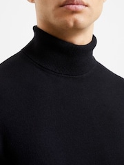 French Connection Black Supersoft Roll Neck Jumper - Image 3 of 4