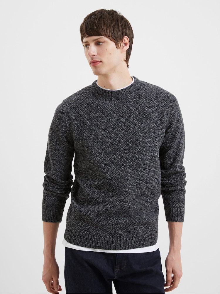 French Connection Blue Crew Neck Knit Jumper - Image 1 of 5