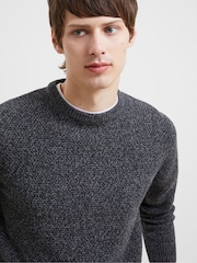 French Connection Blue Crew Neck Knit Jumper - Image 3 of 5