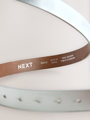 Silver Regular Statement Buckle Leather Belt - Image 7 of 7