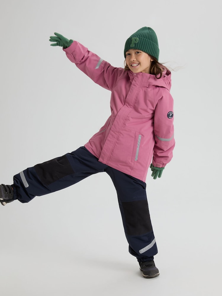 Polarn O. Pyret Pink Waterproof Shell Coat - Image 2 of 8