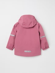 Polarn O. Pyret Pink Waterproof Shell Coat - Image 4 of 8