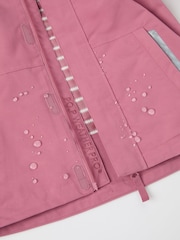 Polarn O. Pyret Pink Waterproof Shell Coat - Image 7 of 8