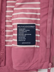 Polarn O. Pyret Pink Waterproof Shell Coat - Image 8 of 8