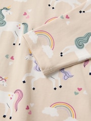 Polarn O Pyret Cream Organic Cotton Floral Print Top - Image 4 of 4