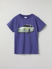 Polarn O. Pyret Blue Organic Cotton Print T-Shirt - Image 1 of 4