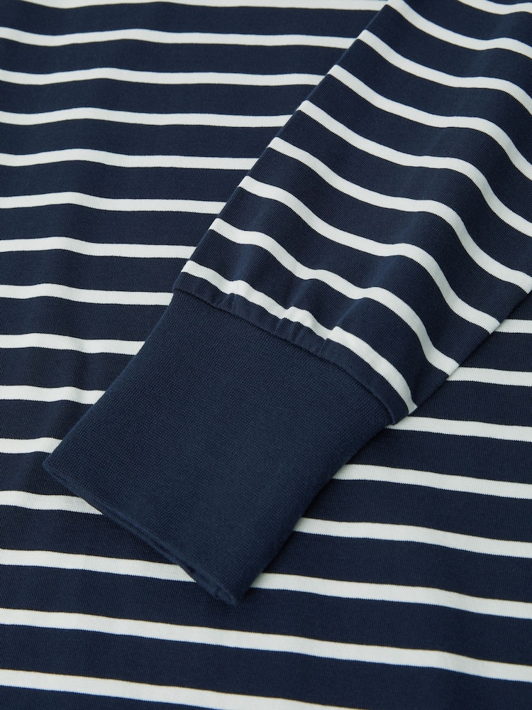Polarn O. Pyret Blue Cotton Striped Top - Image 2 of 2 Polarn O. Pyret Blue Cotton Striped Top - Image 2 of 2