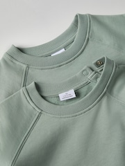 Groen - Polarn O. Pyret Organic Cotton Plain Sweatshirt - Image 2 of 4