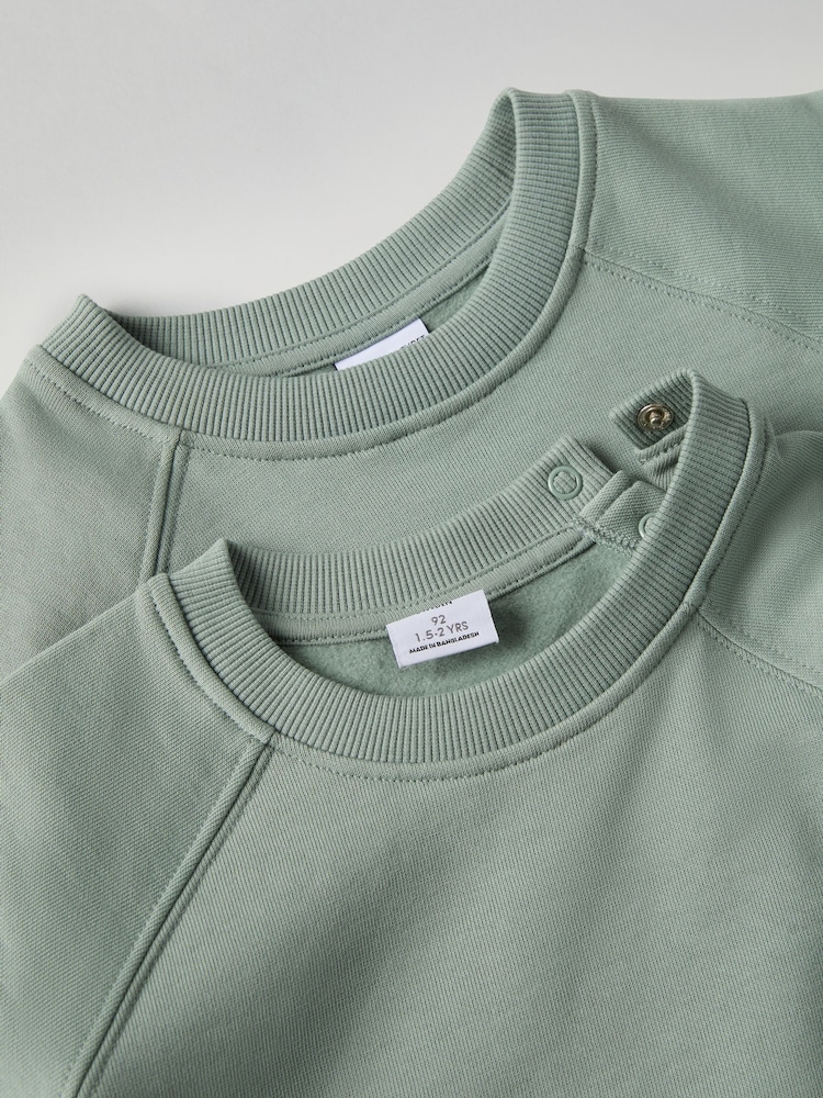 Groen - Polarn O. Pyret Organic Cotton Plain Sweatshirt - Image 2 of 4