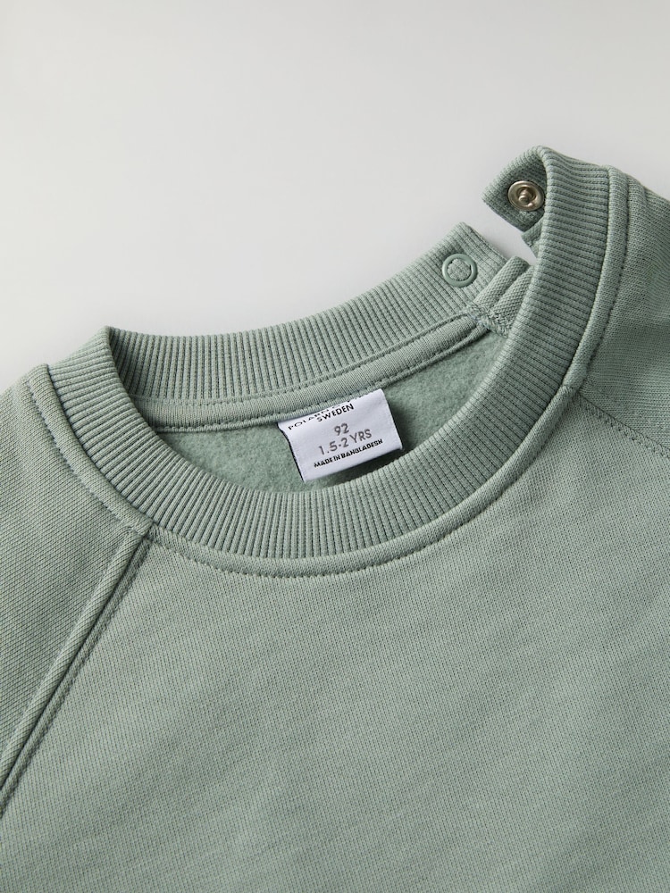 Groen - Polarn O. Pyret Organic Cotton Plain Sweatshirt - Image 4 of 4