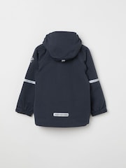 Polarn O. Pyret Blue Waterproof Shell Coat - Image 5 of 5