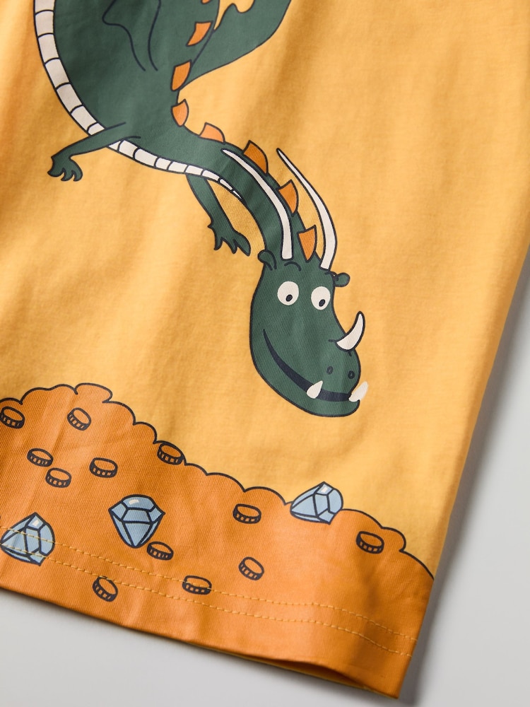 Polarn O. Pyret Orange Organic Cotton Print T-Shirt - Image 3 of 4