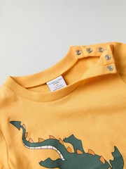 Polarn O. Pyret Orange Organic Cotton Print T-Shirt - Image 4 of 4