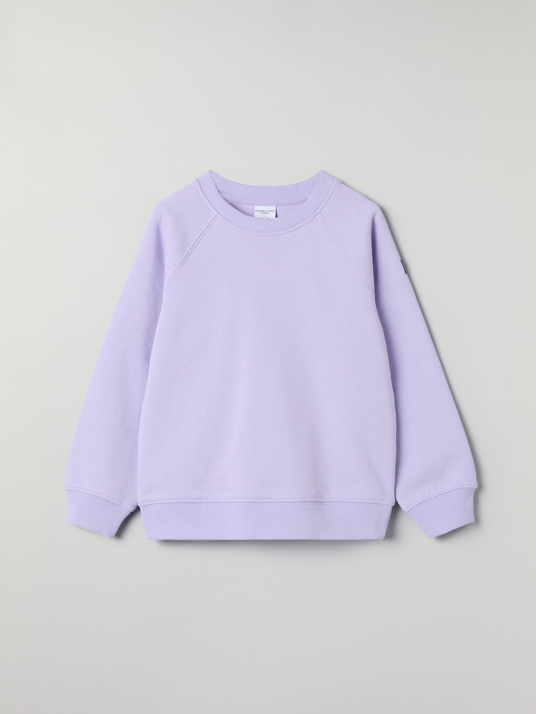 Polarn O. Pyret Purple Organic Cotton Plain Sweatshirt - Image 1 of 6