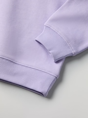 Polarn O. Pyret Purple Organic Cotton Plain Sweatshirt - Image 3 of 6