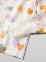 Polarn O. Pyret White Organic Cotton Blend Pyjamas - Image 4 of 6