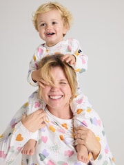 Polarn O. Pyret White Organic Cotton Blend Pyjamas - Image 6 of 6