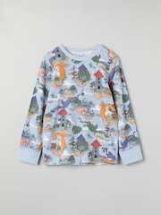 Polarn O. Pyret Blue Organic Cotton Blend Pyjamas - Image 2 of 6