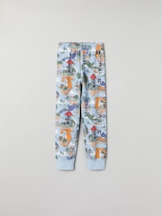 Polarn O. Pyret Blue Organic Cotton Blend Pyjamas - Image 3 of 6
