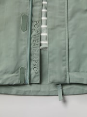 Polarn O. Pyret Green Waterproof Shell Coat - Image 4 of 7
