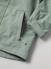 Polarn O. Pyret Green Waterproof Shell Coat - Image 5 of 7