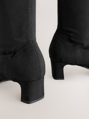 Negro - Forever Comfort® Chisel Toe Knee Sock Boots - Imagen 4 de 5