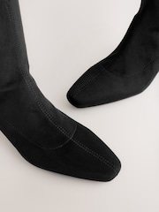 Negro - Forever Comfort® Chisel Toe Knee Sock Boots - Imagen 5 de 5