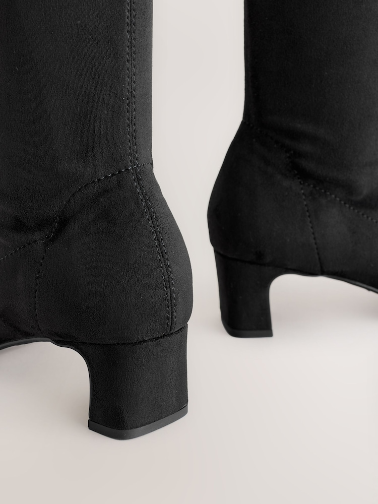 Buy Black Standard/Wide Fit Forever Comfort® Chisel Toe Knee Sock